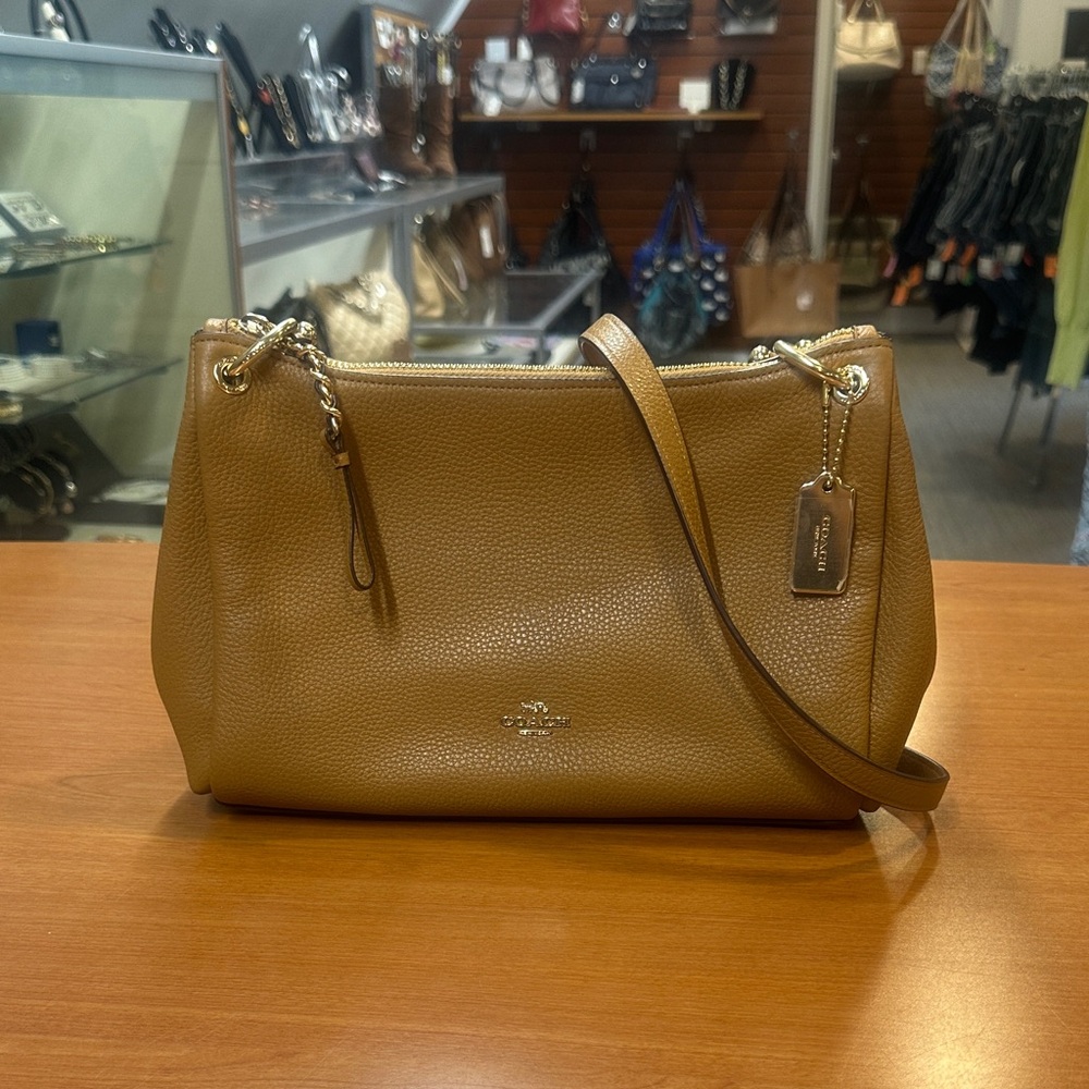 Coach Tan Leather Shoulder Bag